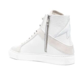 Zadig & Voltaire White and Cream High-Top Sneakers